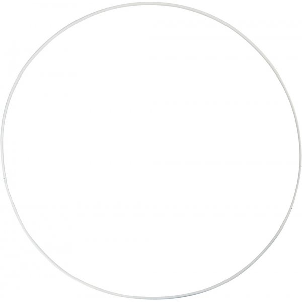 Metallring - wei - 30 cm - 5 Stk