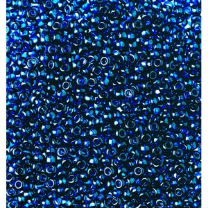 Rocailleperlen transparent - dunkles Azurblau Rocailleperlen transparent - dunkles Azurblau