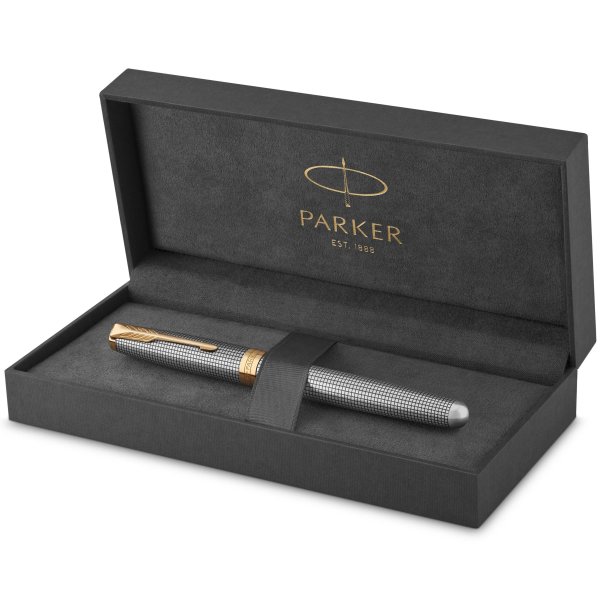 Fllfederhalter Parker - Sonnet Chiselled Silver - GT Fllfederhalter - Fein