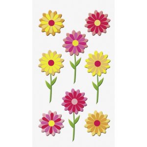 Aufklebermix - Blumen - rot/gelb Aufklebermix - Blumen - rot/gelb