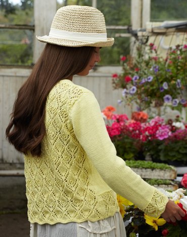 Strickmuster - Strickjacke mit Spitze