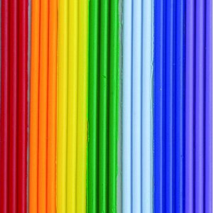 Wachsstreifen 200 x 2 mm - Regenbogenfarbe 7 x 3 Streifen Wachsstreifen 200 x 2 mm - Regenbogenfarbe 7 x 3 Streifen