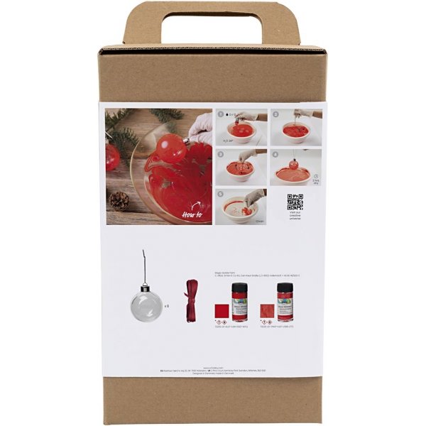 DIY Kit Christbaumkugeln - Marmorierung