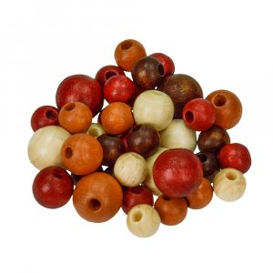 Holzperlen 8,10,12 mm - braune Mischung, 25 g Größenmischung Holzperlen 8,10,12 mm - braune Mischung, 25 g Größenmischung