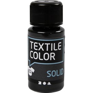 Textil Feste Textilfarbe - Schwarz - deckend - 50 ml Textil Feste Textilfarbe - Schwarz - deckend - 50 ml