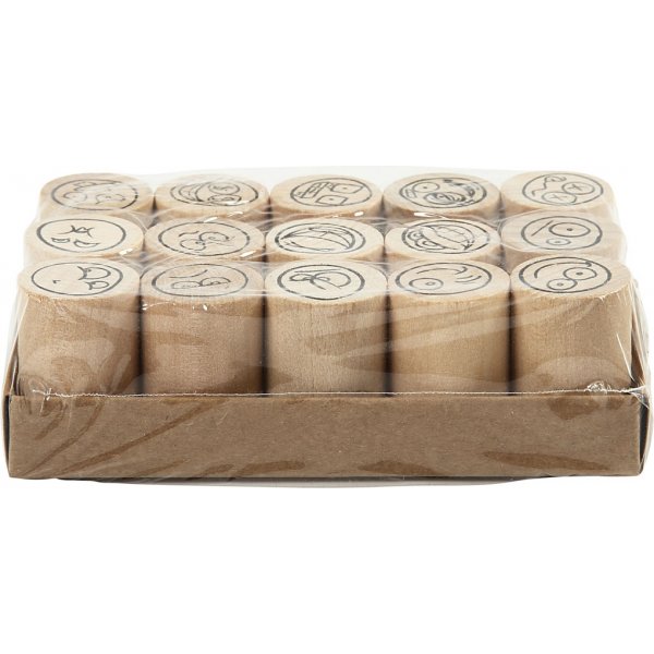 Deco Art Stempelset - Smiley - 15-tlg