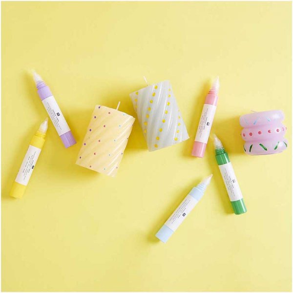 Lichtstift - RICO Design - Regenbootfarben - 6 Stk