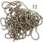 Kugelkette - versilbert - 3 m