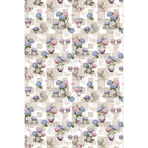 Plane PVC-Blume im Topf - Beige