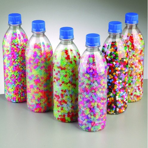 Nabbi Perlenteller 9 cm - wei 2 Stk. Stern / Sechseck mischen