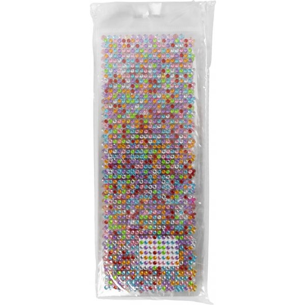 Strasssteine - 2-10 mm - 27 x 9 cm, 12 Blatt, Inhalt kann variieren