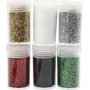 Glitzer - gemischte Farben - 6 x 5 g