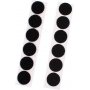 Klettband rund schwarz 20 mm 12 Sets selbstklebend