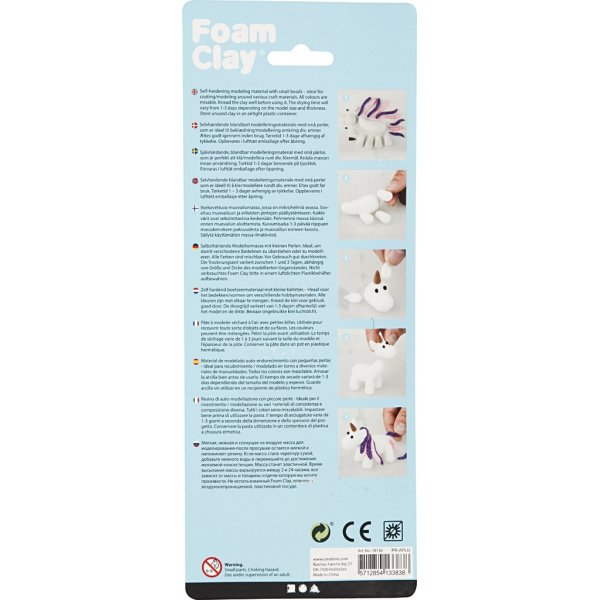 Foam Clay - Rosa - Lila - Wei - Glitzer, Metallic - 3 x 14 g