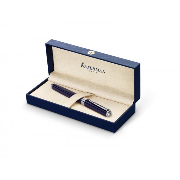 Fllfederhalter Waterman Exception Slim Laque - Silberbesatz - Feines Blau