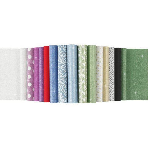 Glitzerpapier in Blcken - A4 - 30 Blatt