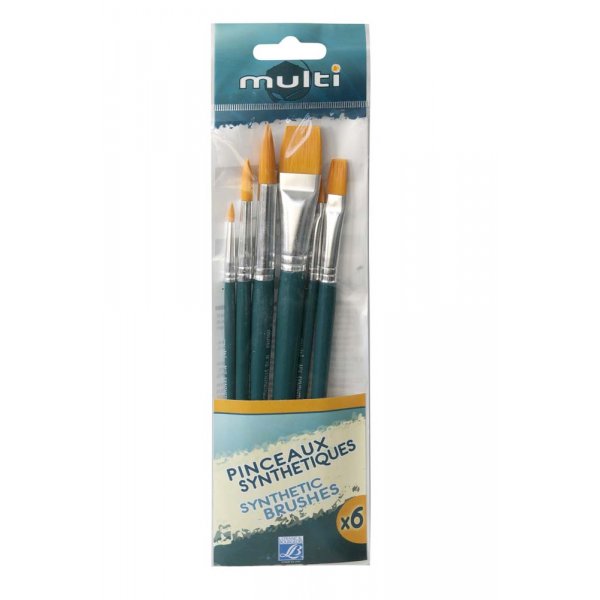 Pinselset Synthetik \\\"Hobby Multi\\\" L&B - 6 Pinsel