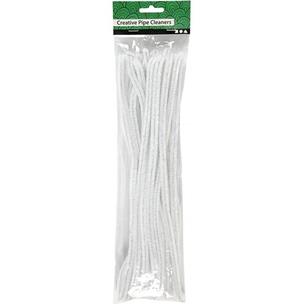 Pfeifenreiniger - 9 mm - wei - 25 Stk