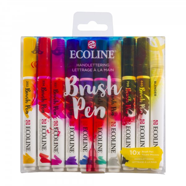 Ecoline Pinselstifte im 10er-Pack - Handlettering