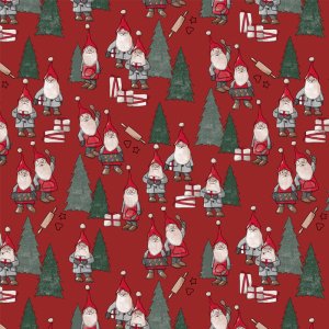 Wachstuch PVC Weihnachtsmänner - Mv Red Wachstuch PVC Weihnachtsmänner - Mv Red