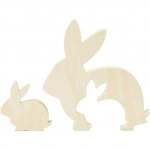 2-in-1 Holzhase - 1 Set