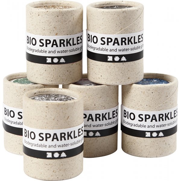 Bio-Glimmer - gemischte Farben - 6x10 g