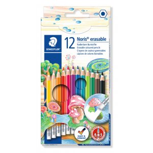 Noris radierbare Buntstifte - 12 Stifte Noris radierbare Buntstifte - 12 Stifte