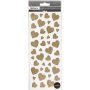 Glitzeraufkleber - Gold - Herzen - 2 Bgen