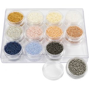 Rocailleperlen - matte Farben - 12 x 15 g Rocailleperlen - matte Farben - 12 x 15 g