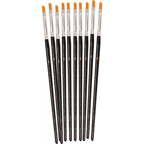 Synthetikpinsel flach Nr. 4 - 10 Stk