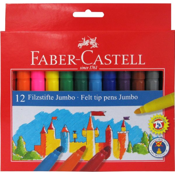 Fasermaler Jumbo - 12 Farben