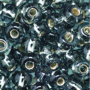 Rocailleperlen ø 5,5 mm - hellgrau 17 g versilbert Rocailleperlen ø 5,5 mm - hellgrau 17 g versilbert