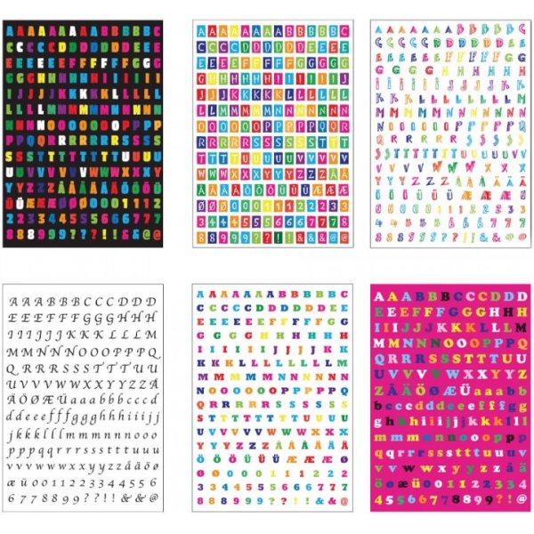 Aufkleber Buchstaben 6 Blatt