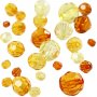 Harmony facettierte Kunststoffperlen - gemischt - gelb - 45 g