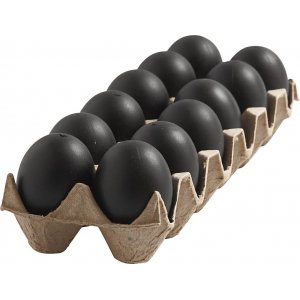 Plastikeier - schwarz - 12 Stk Plastikeier - schwarz - 12 Stk