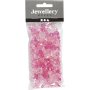 Harmony facettierte Kunststoffperlen - gemischt - rosa - 45 g