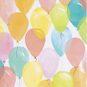 Geschenkpapier - Pastellfarben - Luftballons - 5 m Geschenkpapier - Pastellfarben - Luftballons - 5 m