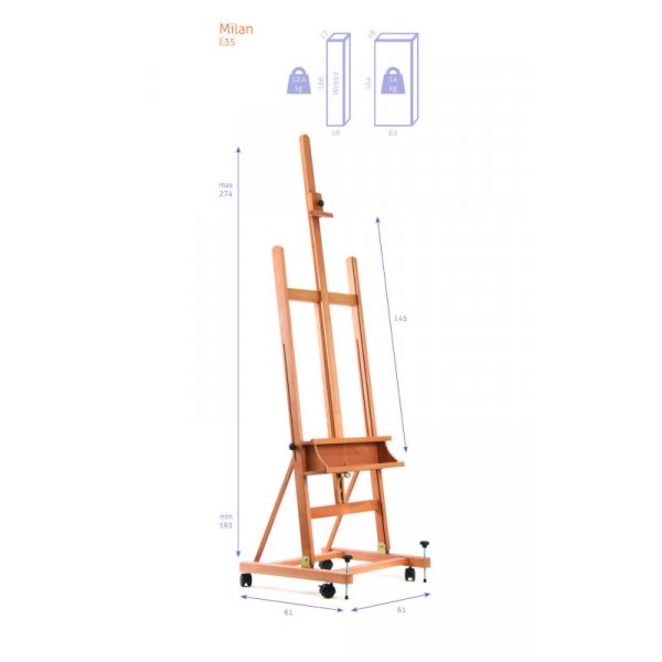 Staffelei - Studio H-Frame Nr. 35 - Mailand - KIT