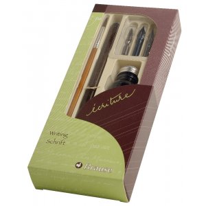 Schreibset mit Griff, Pinsel, 3 Stiften und 10-ml-Tintenflasche Schreibset mit Griff, Pinsel, 3 Stiften und 10-ml-Tintenflasche
