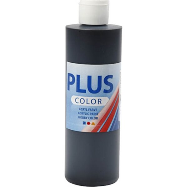 Plus Color Hobbyfarbe - Schwarz - 250 ml