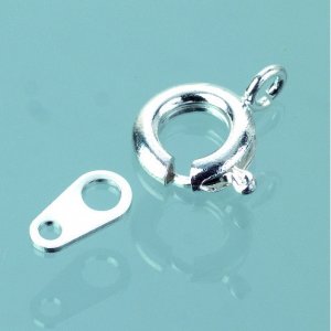 Kettenschlossfeder Modell 7 mm - versilbert 50 Stk. Kettenschlossfeder Modell 7 mm - versilbert 50 Stk.
