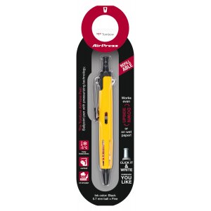 Tombow AirPress Kugelschreiber, gelbe Blisterverpackung Tombow AirPress Kugelschreiber, gelbe Blisterverpackung