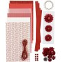 Kreativset - Scherenschnitt - Rot - Creme