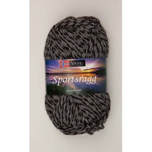 Viking Garn Sports Rag 50g - Grau/Schwarz (540) SR Viking Garn Sports Rag 50g - Grau/Schwarz (540) SR