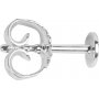 Ohrstecker mit Plttchen - Sterlingsilber - 10 Stck