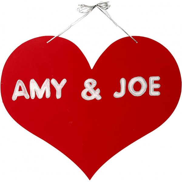 Holzherz mit 2 Lchern