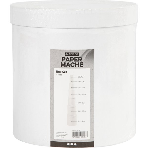 Asche - wei - rund - 7 Stk