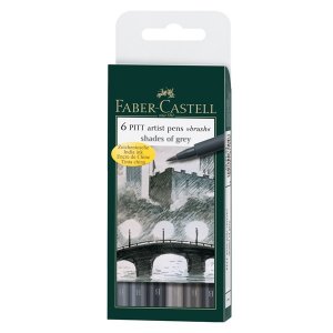 Zeichenstiftset PITT Artist Brush Grautöne - 6 Stifte Zeichenstiftset PITT Artist Brush Grautöne - 6 Stifte