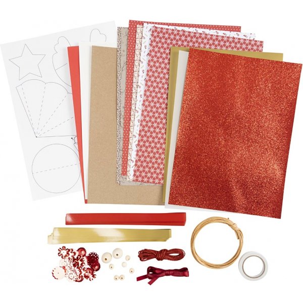 Set zum Ausschneiden und Einfgen - Weihnachtsfarben