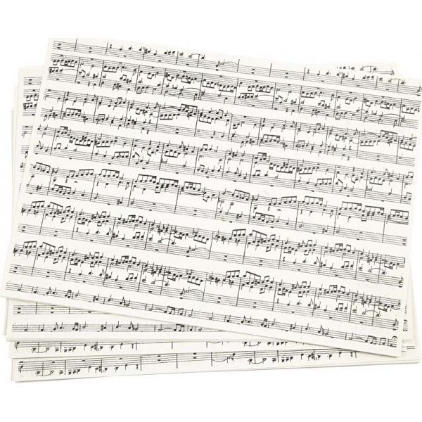 Karte mit Aufdruck - Notenbltter - A4 - 10 Blatt
